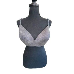 Victorias Secret Womens T-Shirt Lightly Lined Wireless Bra 36DDD Gray